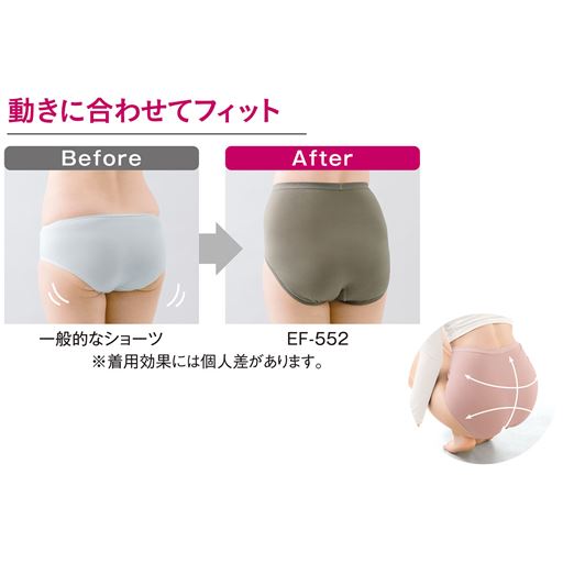 動きに合わせてフィット