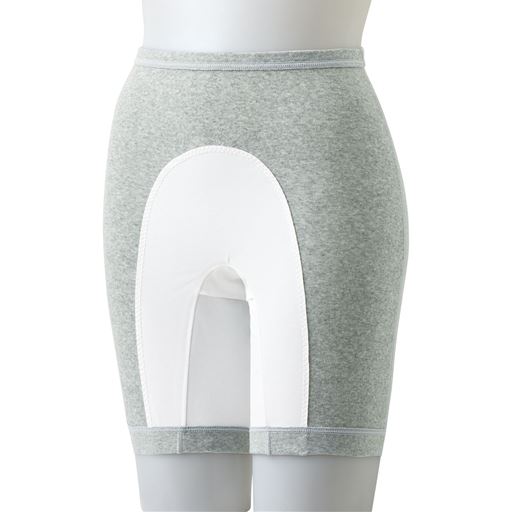 肌側フロント (1)前にも後ろにも長い防水布が伝いモレも徹底ガード!