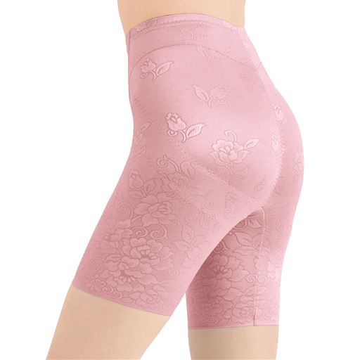 シェードピンク ウエストゴパワーネットの裏当てで腰まわりすっきり(2)フロントはゴムを使わず締め付けを軽減