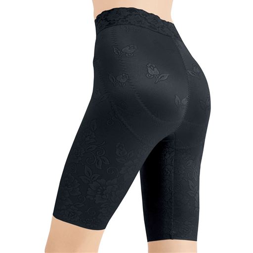 ブラック ウエストレースでくい込みにくい 股下約21cm丈