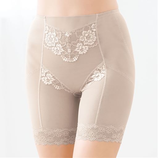 セットA(グレイッシュブラウン) 着用例 股下約16cm