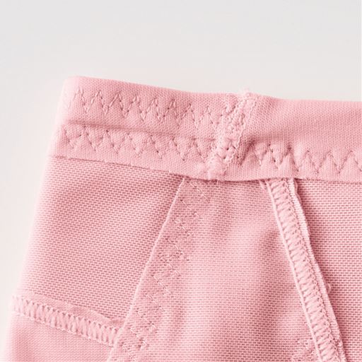 肌側 ゴムが肌にあたらないウエストゴム身生地くるみ仕様(写真はGL-461コーラルピンク)
