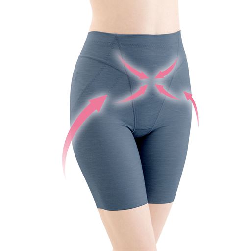 お腹すっきり&ヒップアップ<br>(写真は股下約16cm丈のGL-514)<br>ヴェールブルー