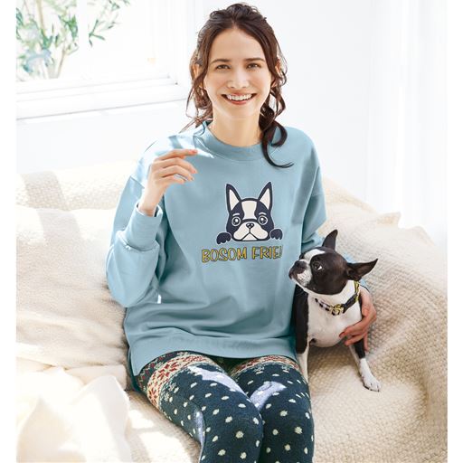 アンティックブルー 着用例(パンツ:UE-1747)