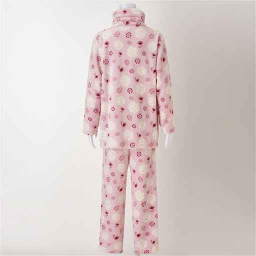 ソフトピンク(花と葉っぱ) バックスタイル 上下セット