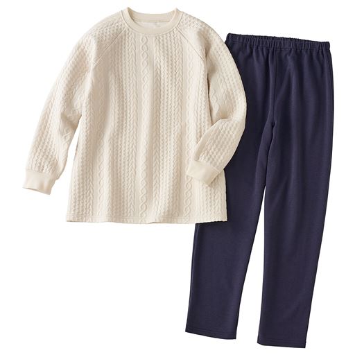 アイボリー(パンツ:ネイビー) 上下セット