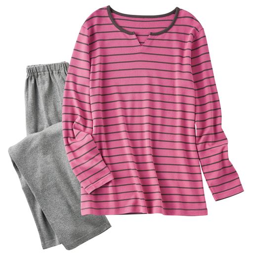 フューシャピンク(パンツ:チャコールグレー)