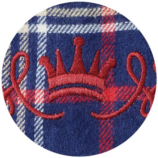 (1)胸元刺しゅう。