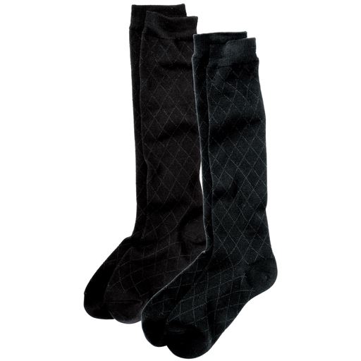 ブラックB(ダイヤ小) 2足組