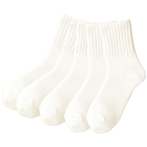 F(ホワイトの5足組)