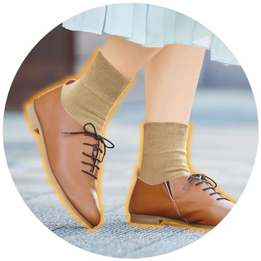 ぶ厚くないからいつもの靴も窮屈感なく履けます。