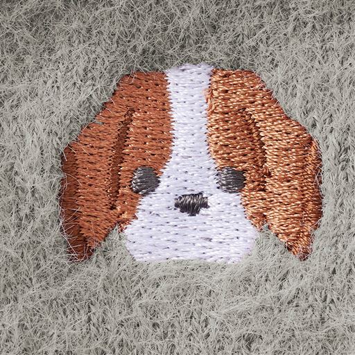 スモークグレー(イヌ)刺しゅう拡大