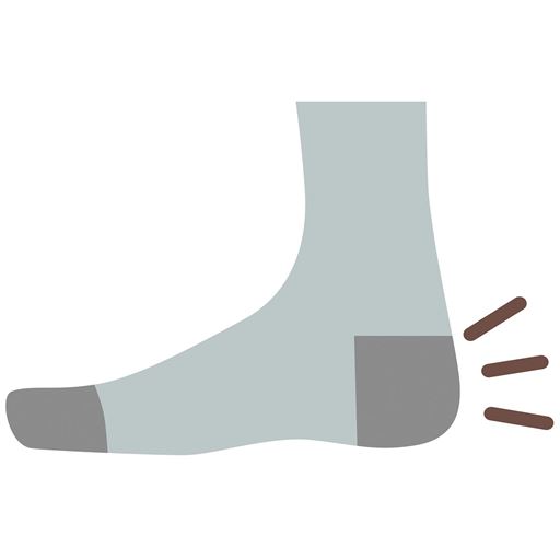 かかとをしっかり包み込んでズレにくい設計