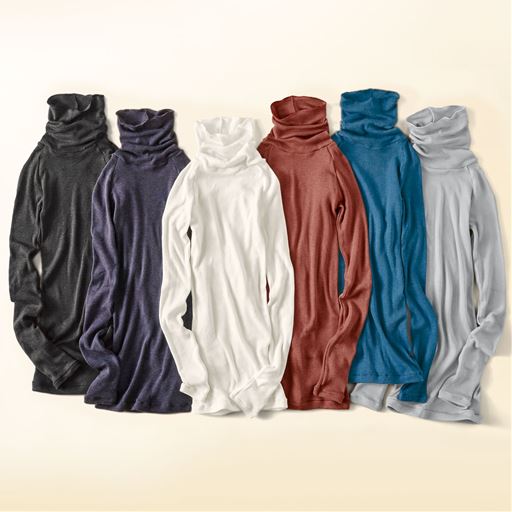 左から、チャコールグレー、ディープバイオレット、オフホワイト、バーントオレンジ、アンティックブルー、シルバーグレー