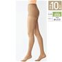 耐久性が高いサポート糸を使用。透明感とゆったりとしたサポート感が魅力。同色10足組。