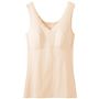 ベージュ<br>綿100%の快適さが人気のソフトカップ付ノースリーブインナー