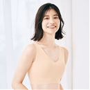 綿混でふわっとのびのび！１００％シームレスブラ