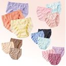 綿１００％レーシィショーツ・色違い３枚組