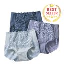 綿混ストレッチレーシィショーツ・色違い３枚組