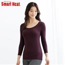 薄くて軽くてあたたかいインナー（カップ付８分袖）