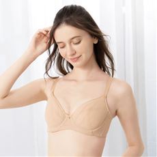 Tシャツみたいなブラ®(肌側綿混メッシュ)(超ソフトワイヤー入り・フルカップ)