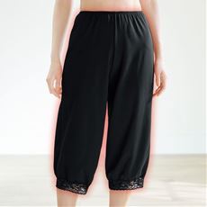 ロールアップできるあったかロングキュロットペチコート