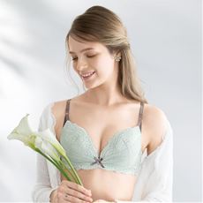 ブラジャー&ショーツペア(美胸が叶うダブルクロスブラ)(ソフトワイヤー入り・3/4カップ)