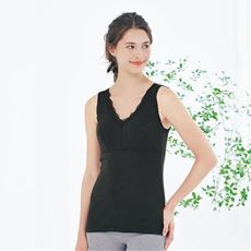 ソフトカップ付ノースリーブ(綿100%素材)