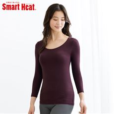 薄くて軽くてあたたかいインナー(カップ付8分袖)(スマートヒート&reg;)