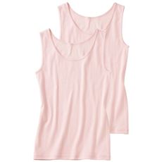 ノースリーブ(同色2枚組)(綿100% 抗菌防臭加工インナー)