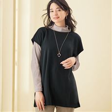 肌側あったかボアのチュニックベスト/軽やかな着用感(裏ボア)