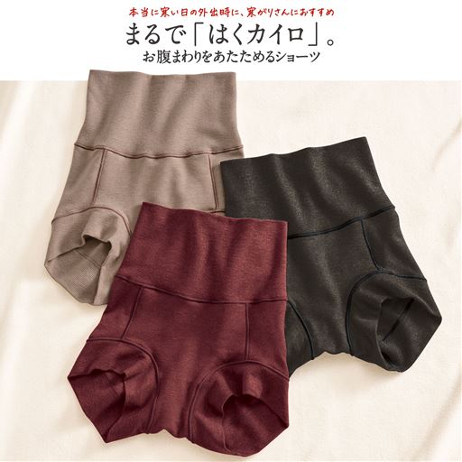 まるではくカイロ、お腹まわりをあたためるショーツ(はきこみ丈深め)