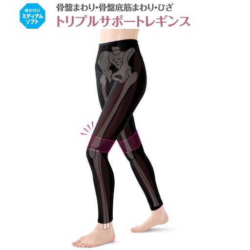 トリプルサポートレギンス9分丈(ミディアムソフトタイプ)