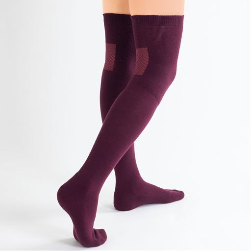 オーバーニーソックス(日本製)(ひざと足底あったかパイル仕様)