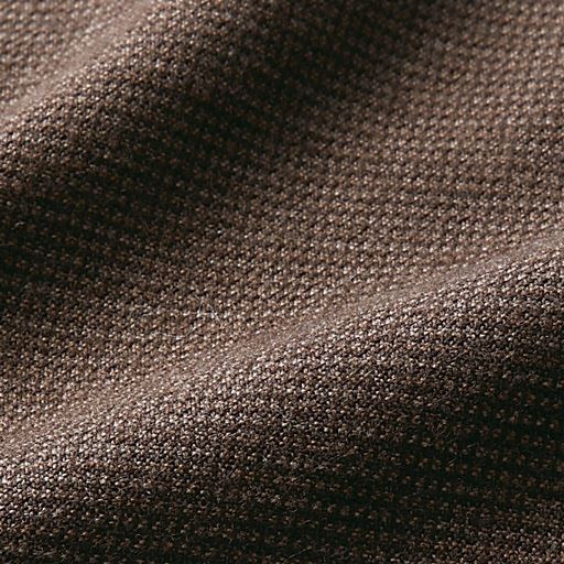 ブラウン系<br>蓄熱保温 無地見えする繊細な織り柄の蓄熱素材。体の熱を放出せず、衣類内に温もりを蓄えて長時間暖かさを持続させます。