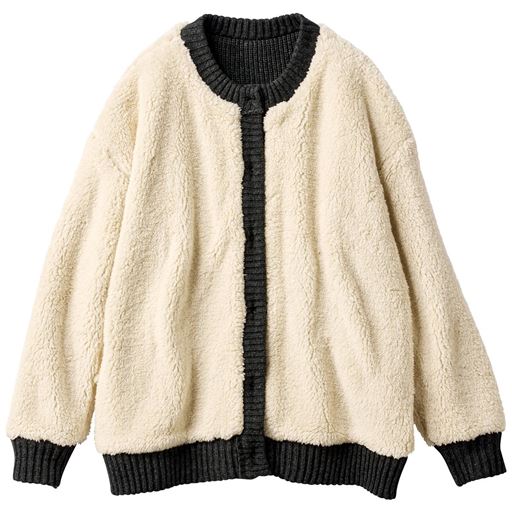 肌側 袖までふわふわボアだからあったか!