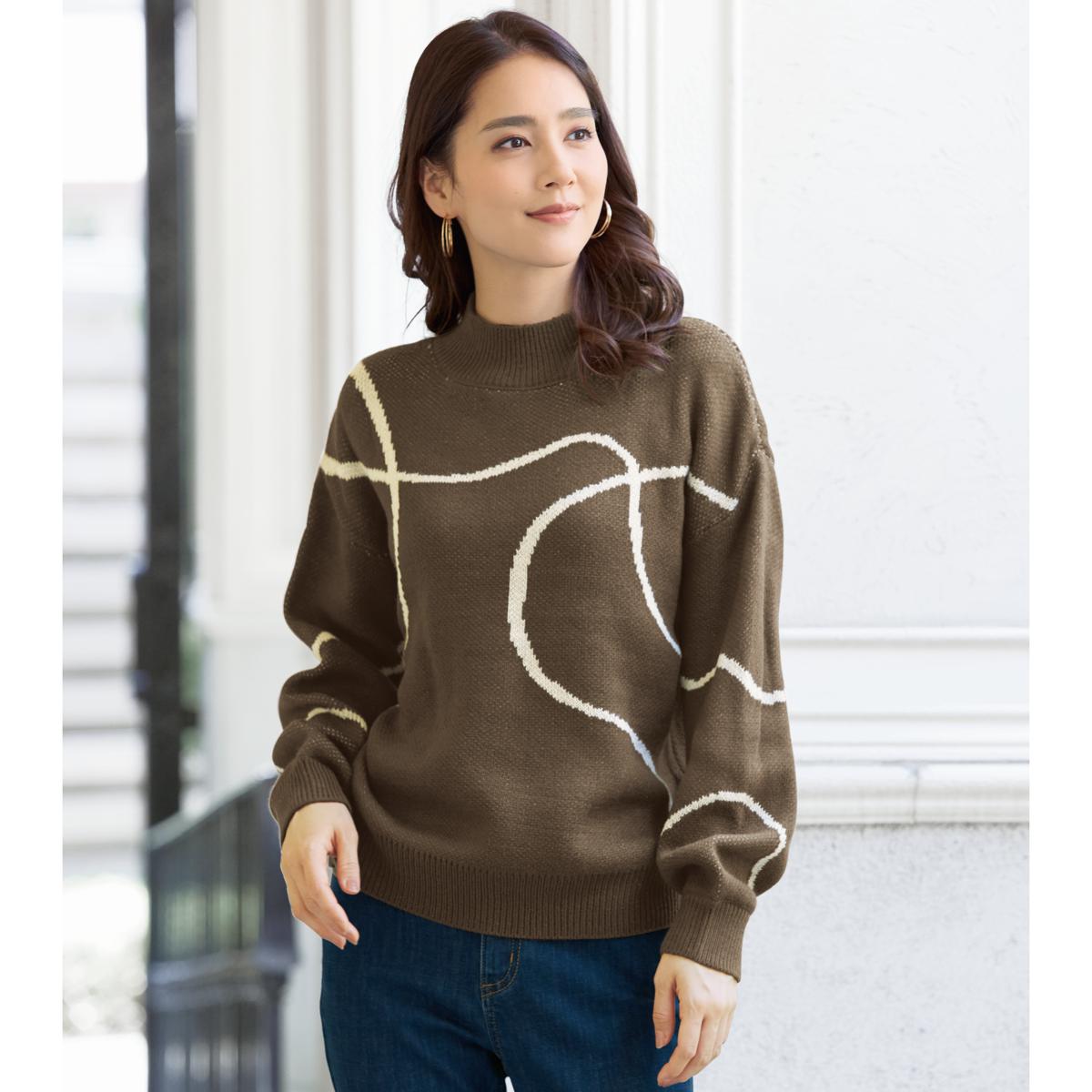 ジャカードニットプルオーバー - ファッション通販ならセシール(cecile)