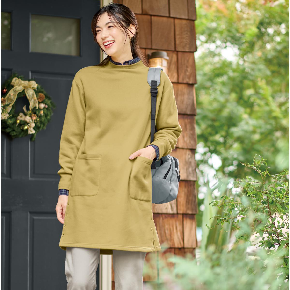 裏起毛ハイネックチュニック - ファッション通販ならセシール(cecile)