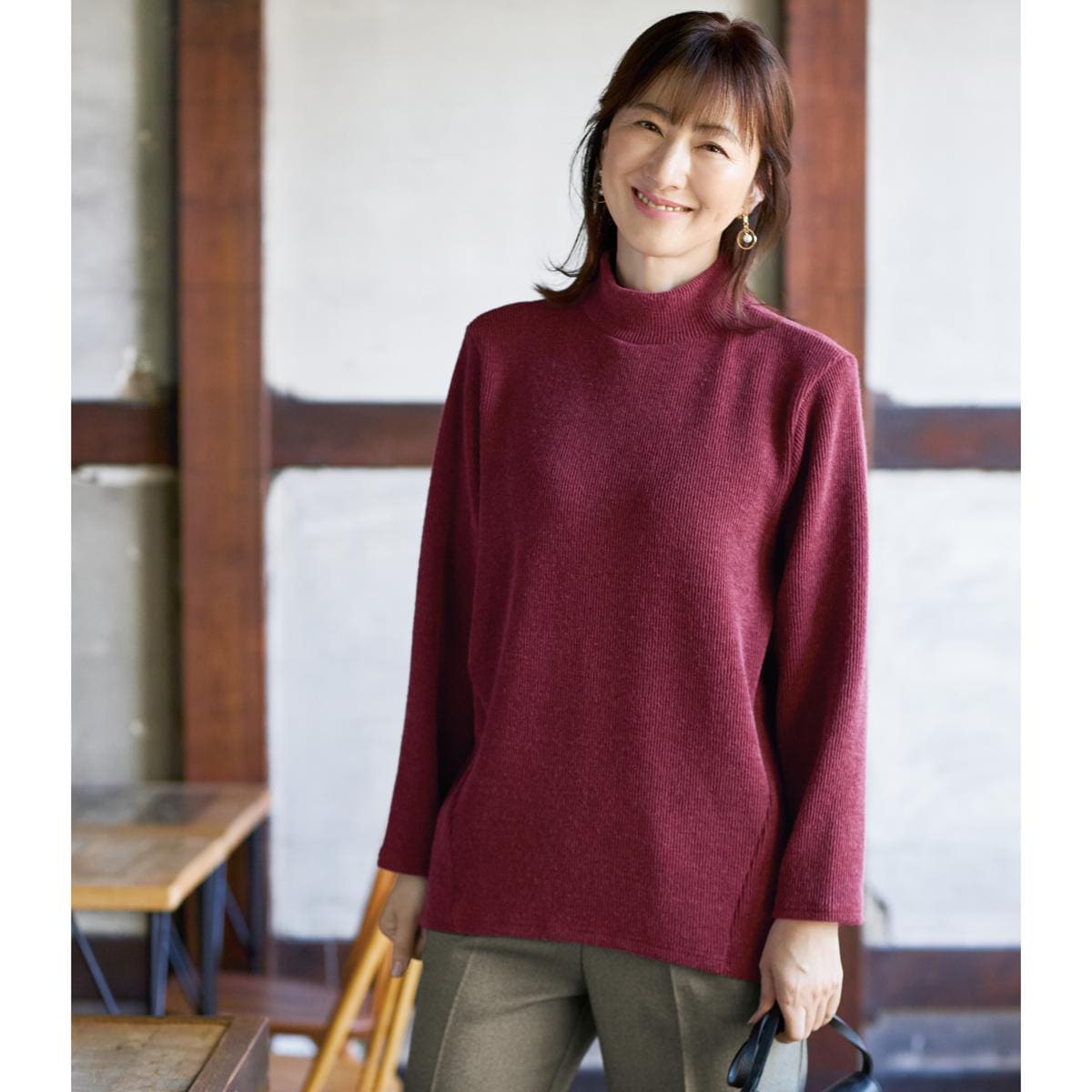 日本製ハイネックプルオーバー - ファッション通販ならセシール(cecile)