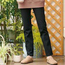 裏起毛タンブルドライストレートパンツ(タンブル乾燥OK・ストレッチ・UVカット・人気商品)