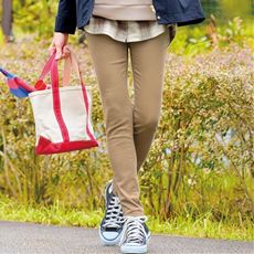 裏起毛タンブルドライスキニーパンツ(タンブル乾燥OK・ストレッチ・UVカット・人気商品)