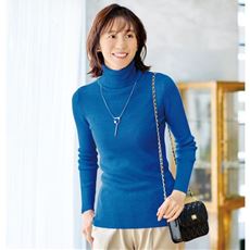 タートルネックプルオーバー(ウール混・洗濯機OK)