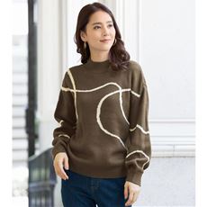 ジャカードニットプルオーバー