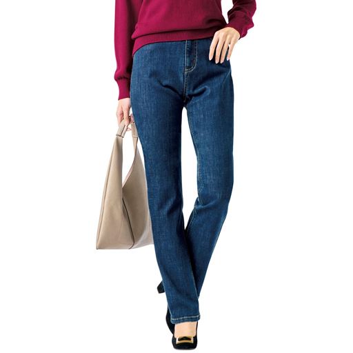 美シルエットストレートデニムパンツ(洗濯機OK)