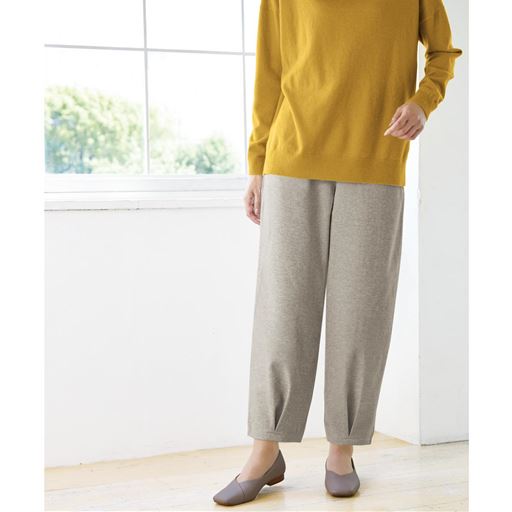 杢調ウールタッチコクーンパンツ