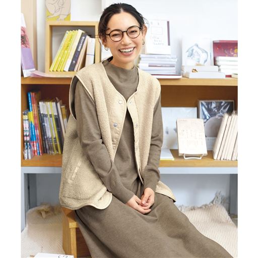 スナップボタンボアベスト