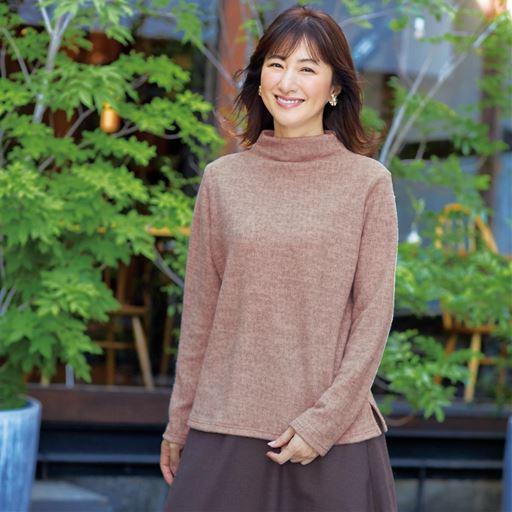 エアロモア表起毛ボトルネックプルオーバー