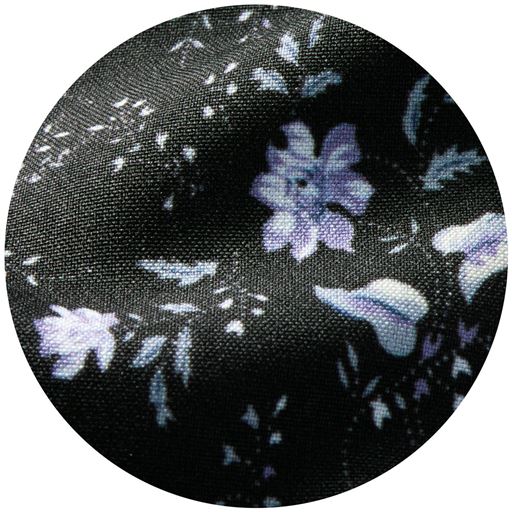 ブラック系(花柄) 生地拡大