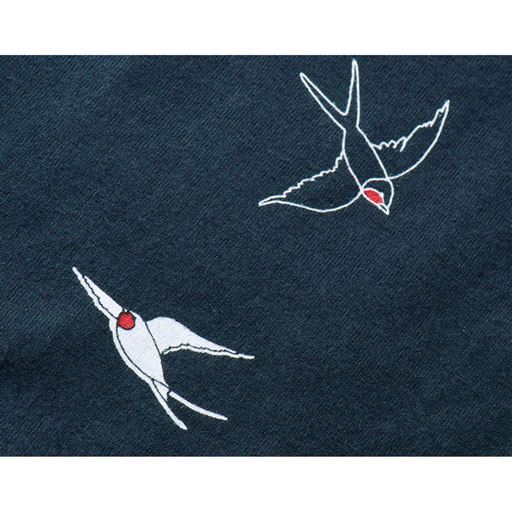 ネイビー 生地拡大