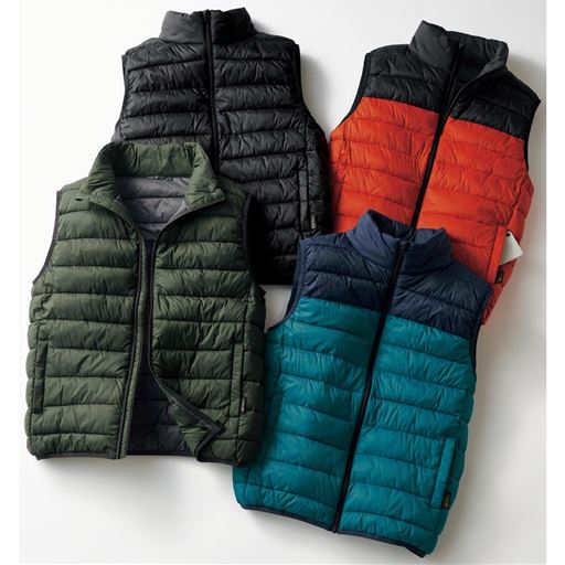 (左から時計まわりに)ブラック、オレンジ系、ブルー系、カーキ